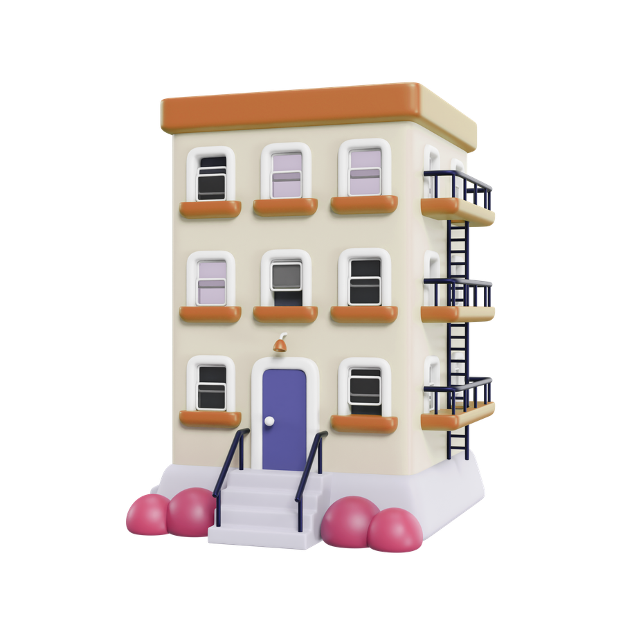 Ilustração de prédio residencial, representando o condomínio que recebe a unidade Facile